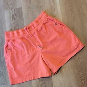 Terra & Sky Coral Women's 7" Draw String Stretch Denim Shorts